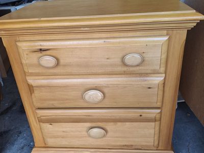 extra tall pine wood natural stain night stand/lorie