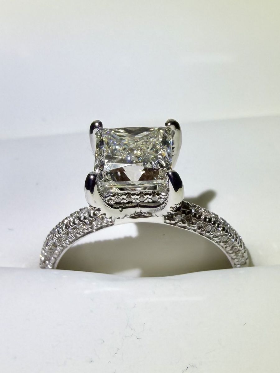 1.50ct VVS2 Princess Cut Diamond Engagement Ring, Size 6