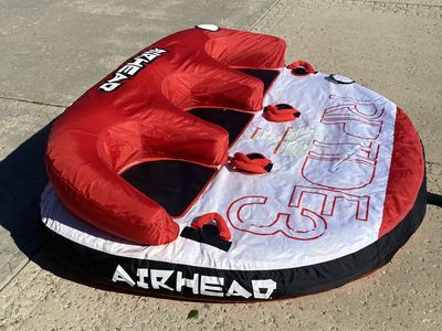 AIRHEAD Rip Tide 3 Towable Water Tube, 12 Volt rapid inflator included