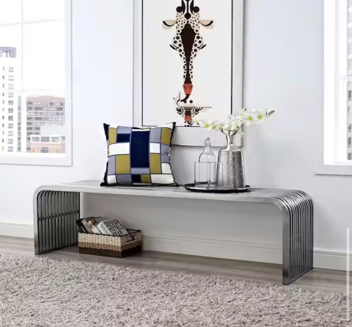60” Stainless Steel Bench – BRAND NEW – One‑Piece Welded – Modern Industrial