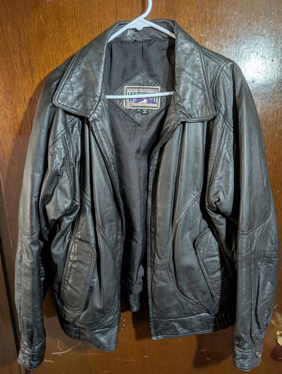 Vintage Leather Jacket, Men's Size M (but also fits size L)