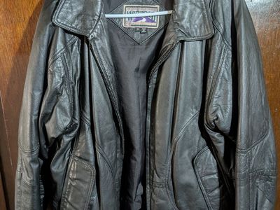 Vintage Leather Jacket, Men's Size M (but also fits size L)