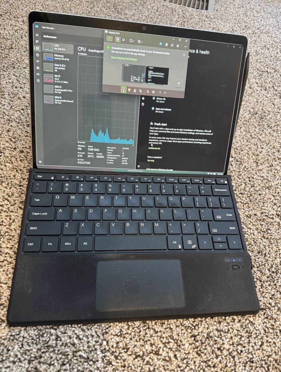 Microsoft Surface Pro 11 Snapdragon 16GB DDR5 RAM 256GB SSD Tablet Laptop w/ Keyboard & Slim Pen