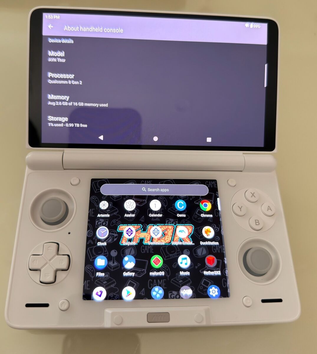 AYN Thor White Max – 16GB RAM, 1TB SSD + Extras