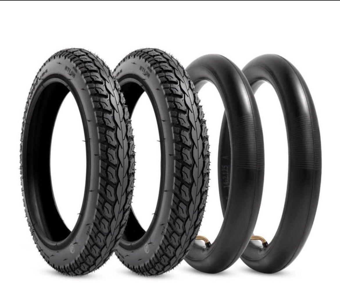Set of 2 14X2X2.125 E Bike Tires With New Tubes Brand New