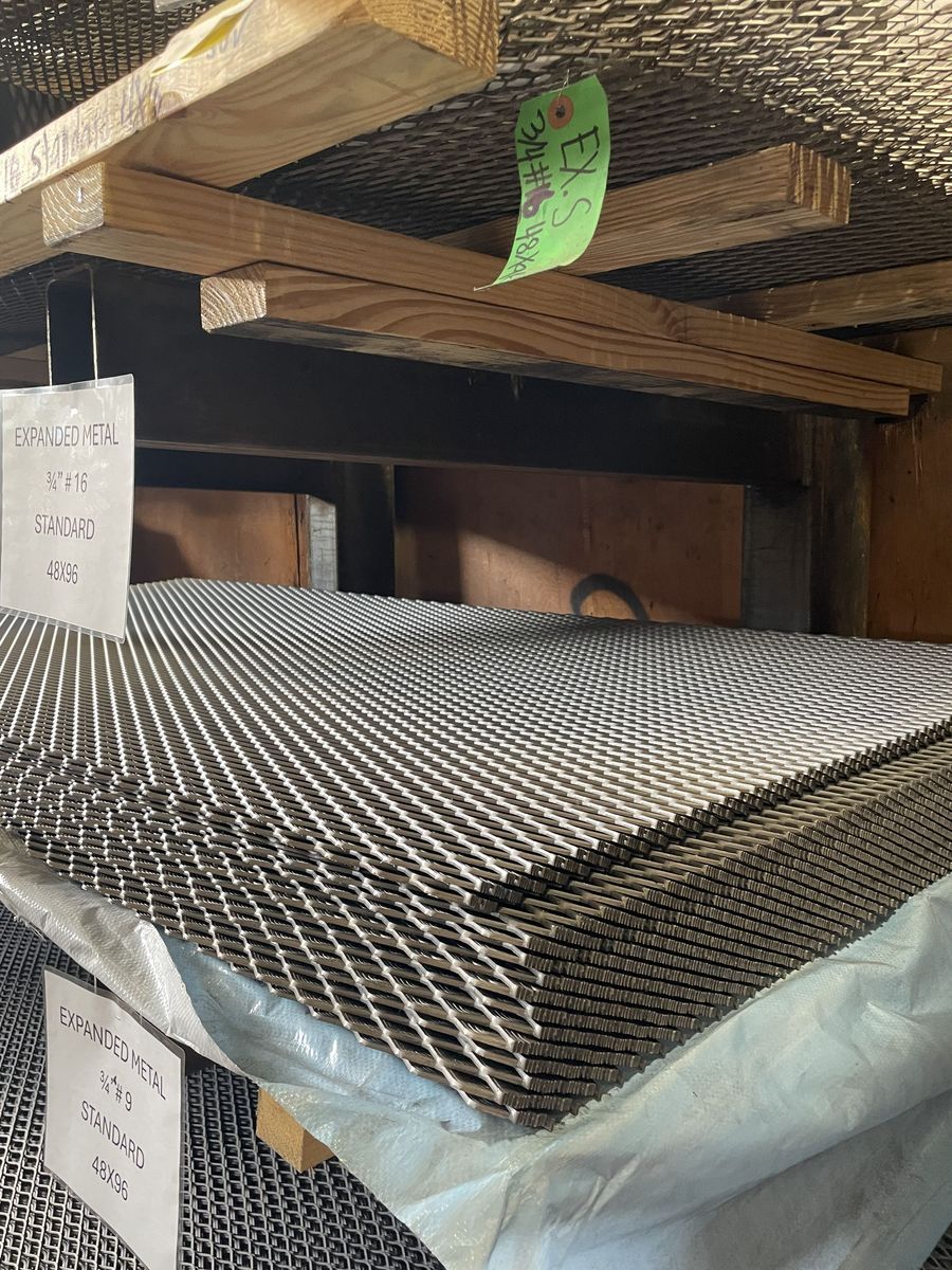 IN STOCK NOW!! Steel Expanded Metal – Standard 3/4" #9 x 48" x 96" – $72.95 each