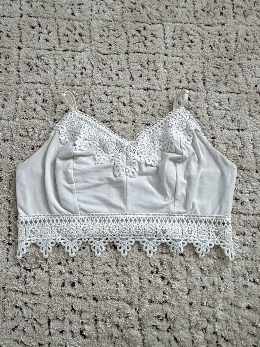 Lace Trim Bralette Crop Top