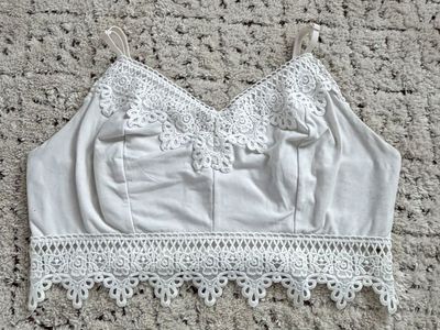 Lace Trim Bralette Crop Top