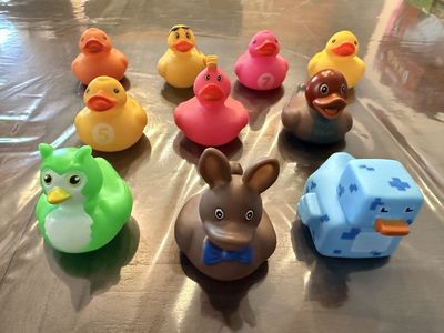 A Set Of 10 Rubber Ducks