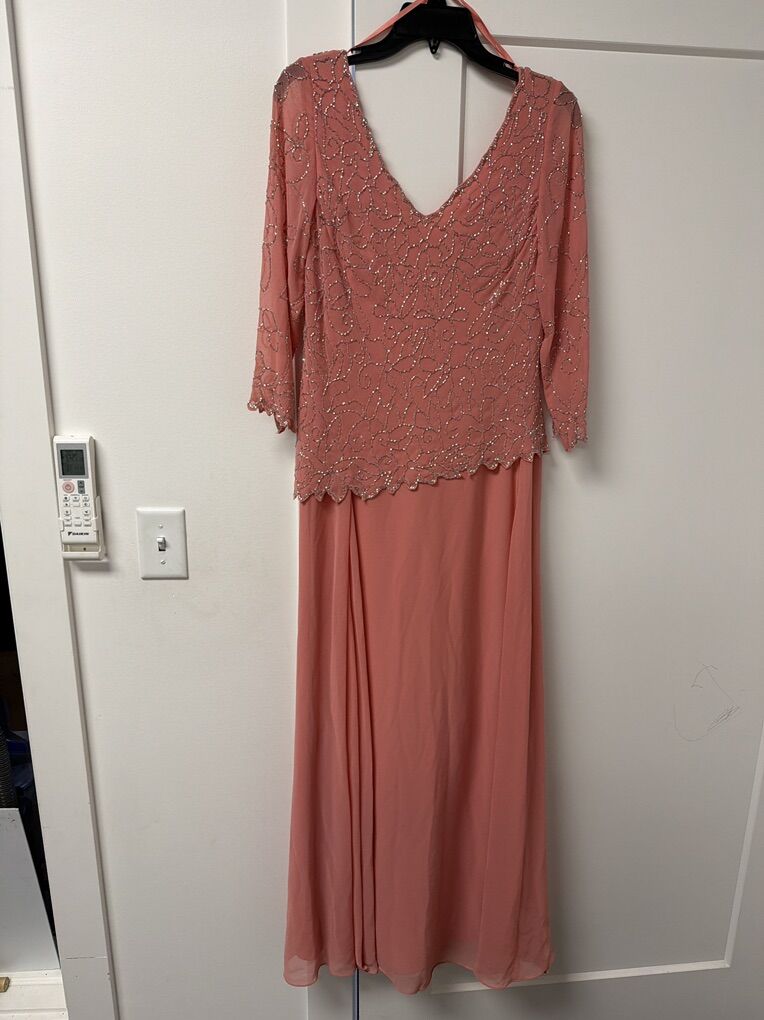 J Kara V Neck Dress/ Gown Size 8