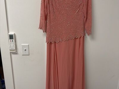 J Kara V Neck Dress/ Gown Size 8