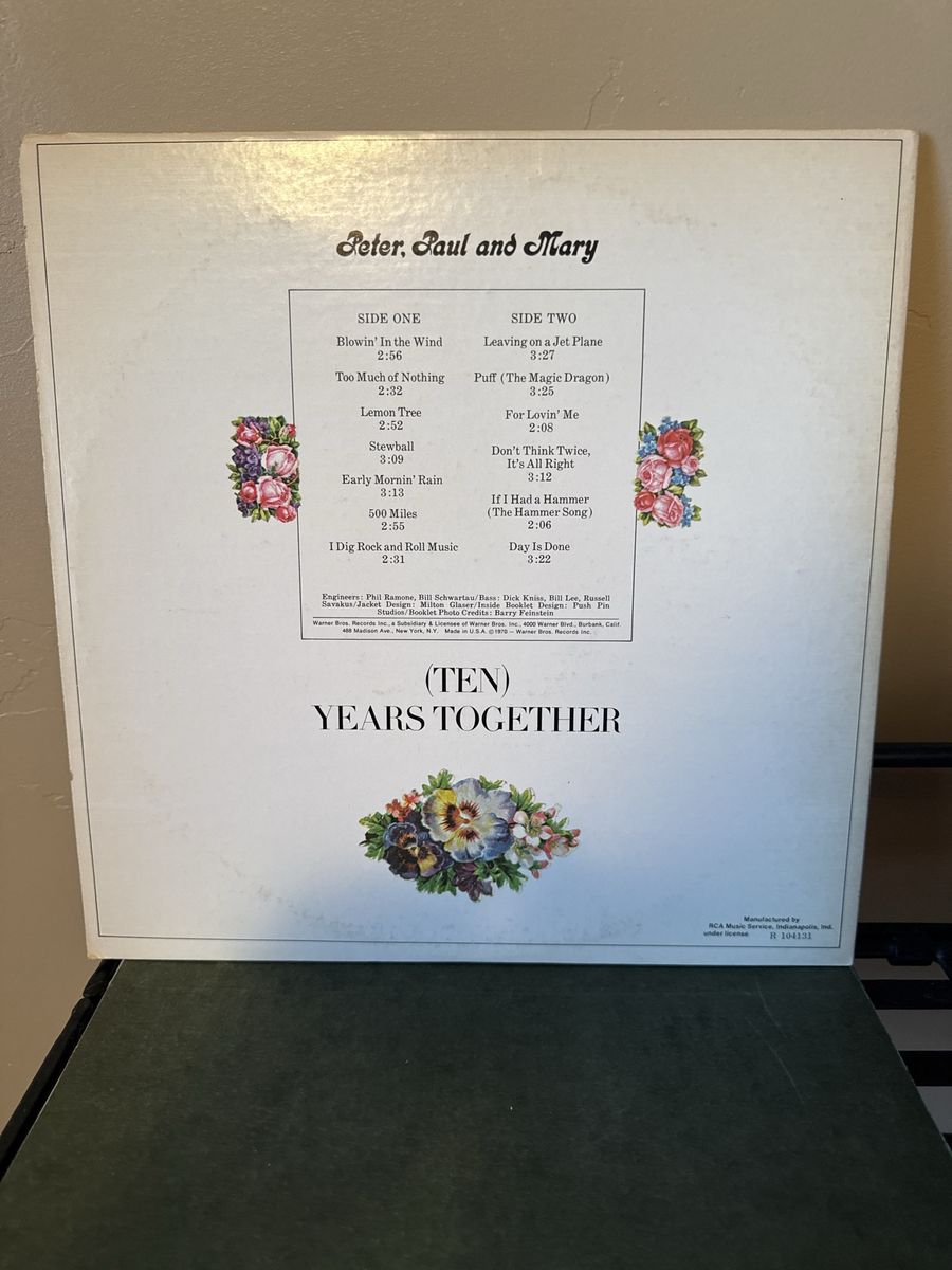 Peter, Paul and Mary - Ten Years Together Vinyl LP Record