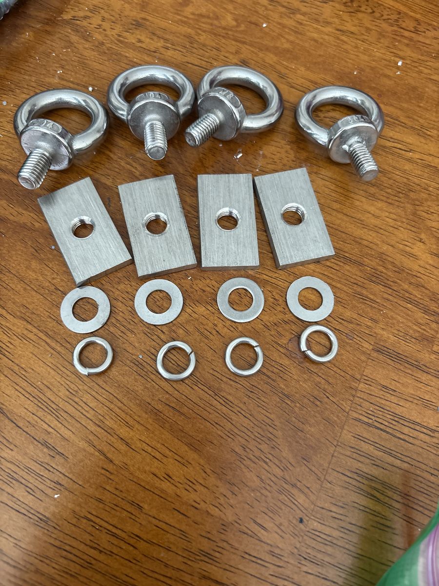 Stainless Steel Tie Down Eye Bolt Kit For Rhino