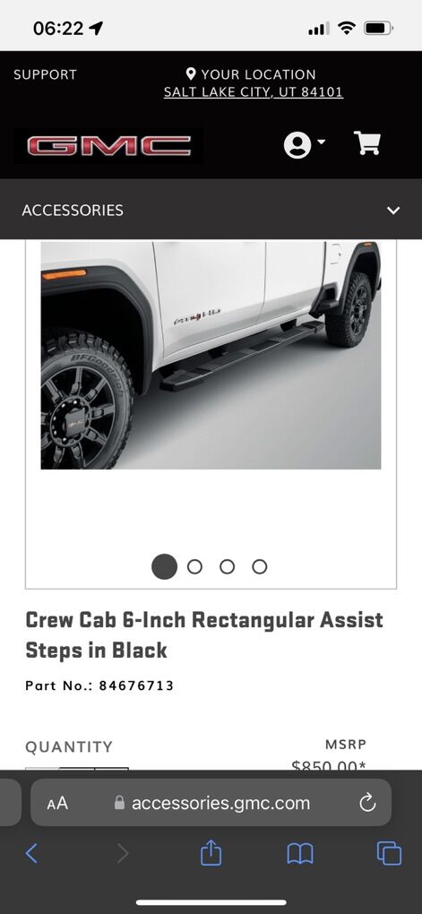 GMC 2500HD Factory Steps