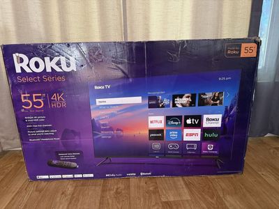 New in Box Roku Select Series 55" 4K HDR Smart TV