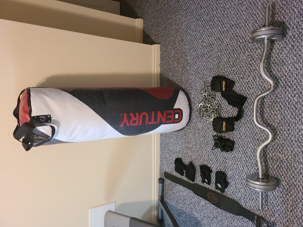 weights punching bag and more