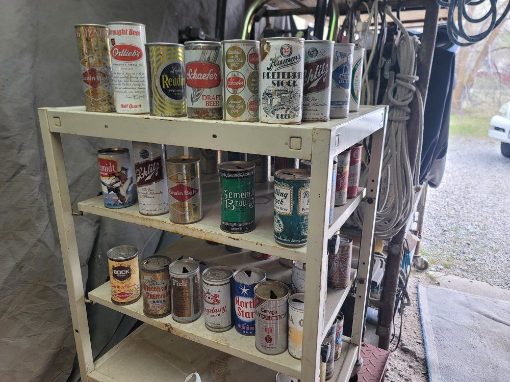 54 vintage beer cans