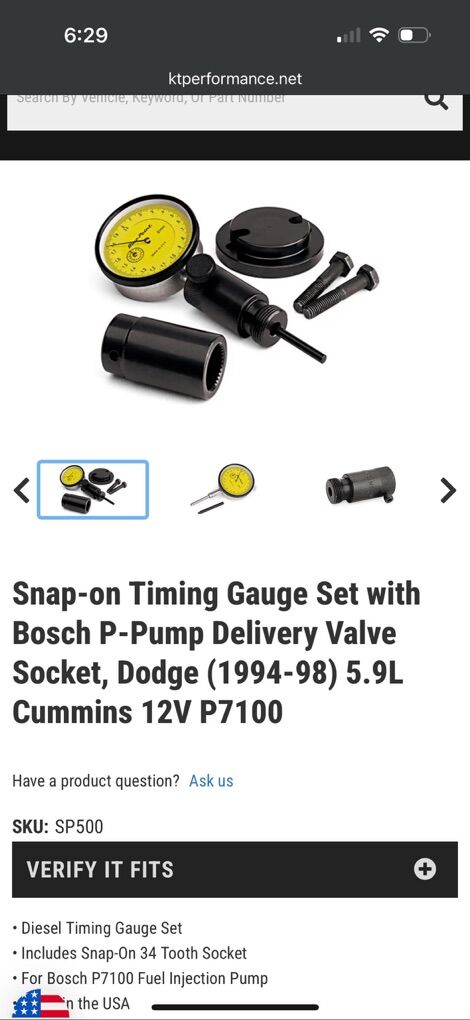 Cummins P Pump Timing Tool