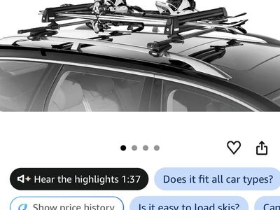 Thule Ski & Snowboard Rack Carrier - Car Roof Mount for Skis & Snowboards