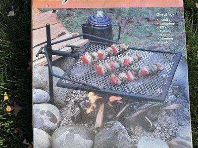 NEW Adjust-A-Grill Campfire Cooking System – Never Opened – Heavy Duty