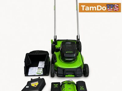 Greenworks Pro 80V 22" Lawn Mower Self-Propelled w 2x 4Ah Battery Charger