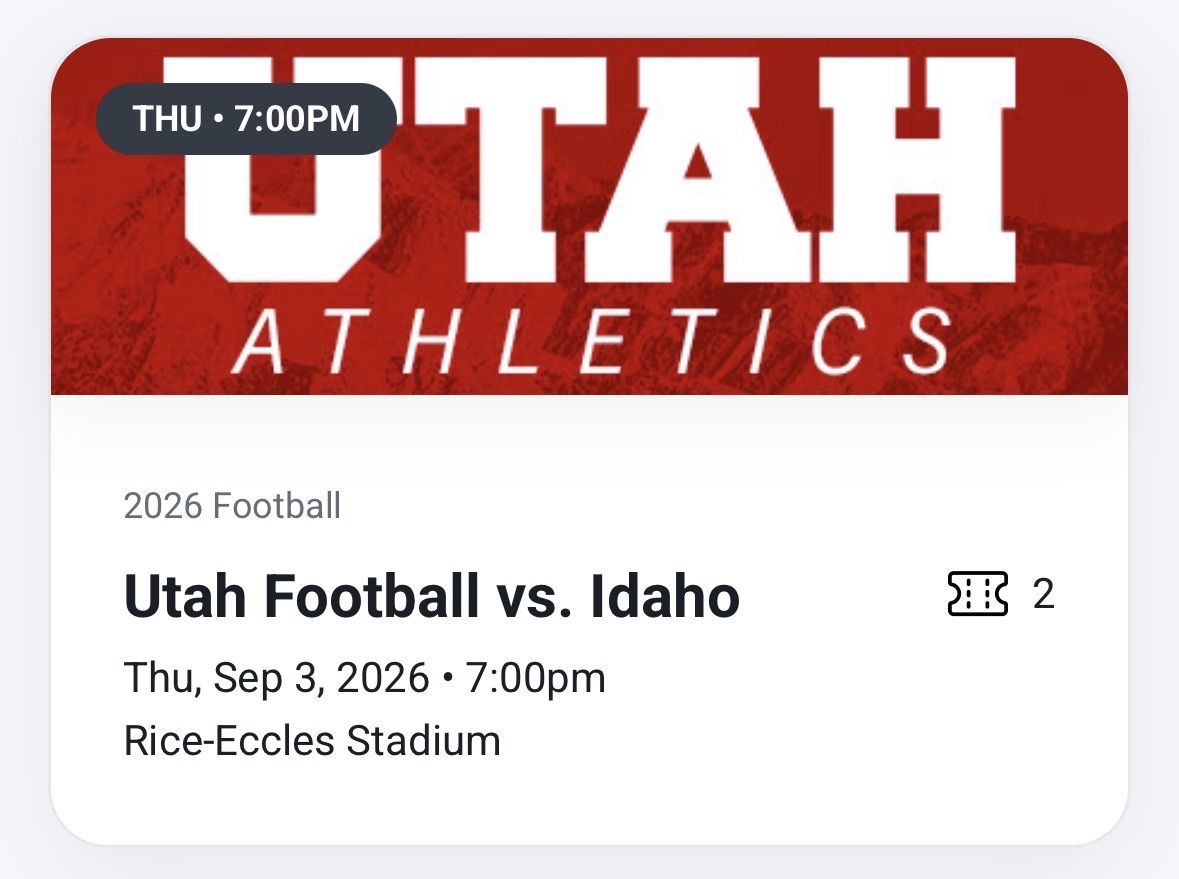 Utah vs. Idaho tickets-Aisle seats.
