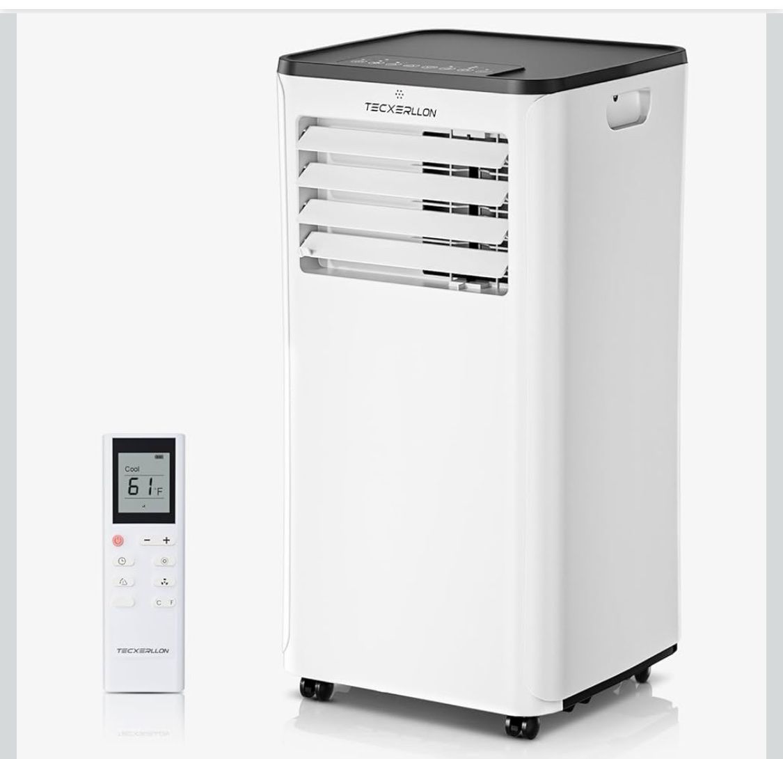 10000 BTU Portable Air Conditioners, 4-in-1 Quiet Portable Ac with Cooling, Dehumidifier, Fan & Sleep Modes, 2 Speeds, 480 sq ft