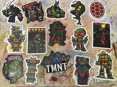 Teenage Mutant Ninja Turtles Sticker Lot - 15 Unique Designs, Unused Decals