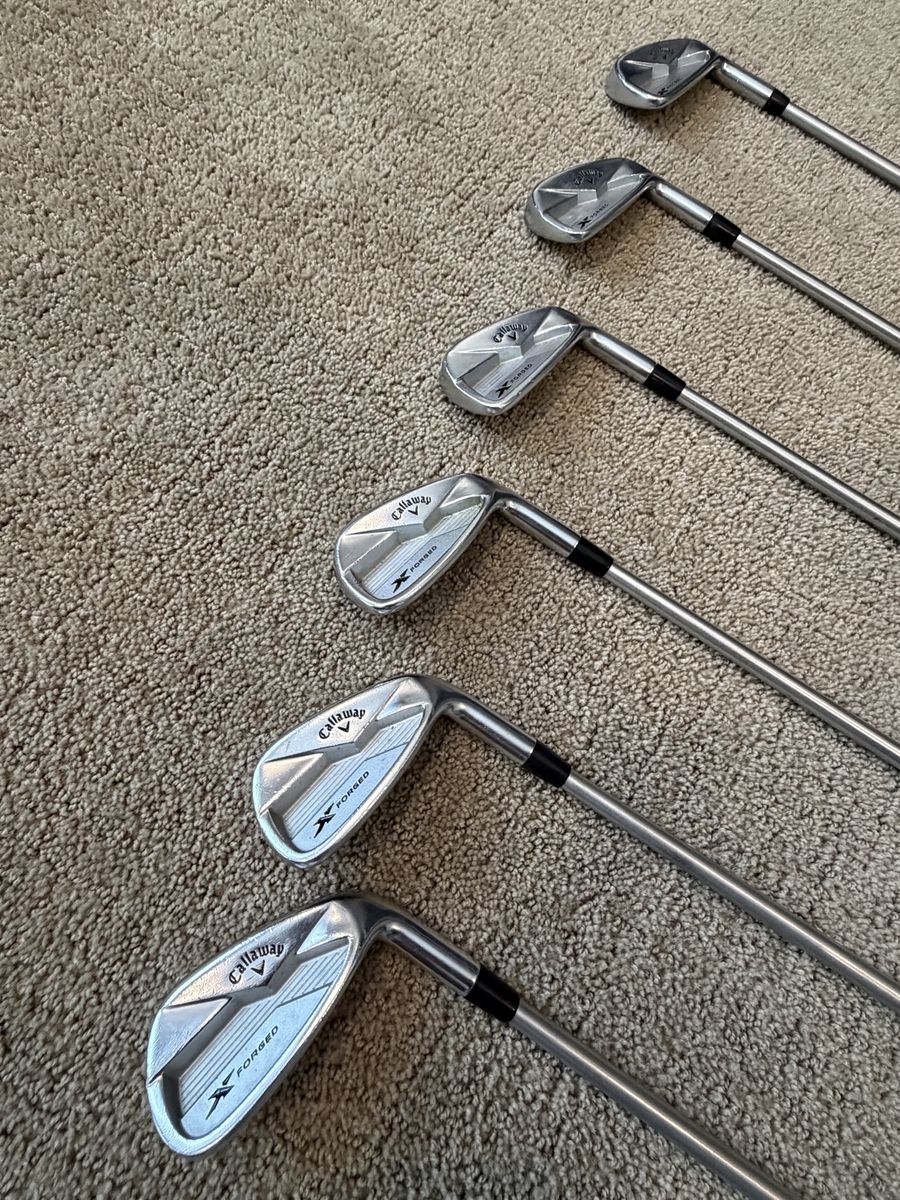 Callaway X forged irons, KBS tour, graphite shafts