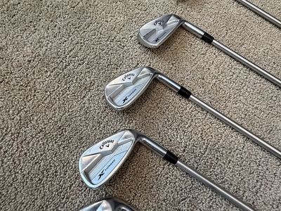 Callaway X forged irons, KBS tour, graphite shafts