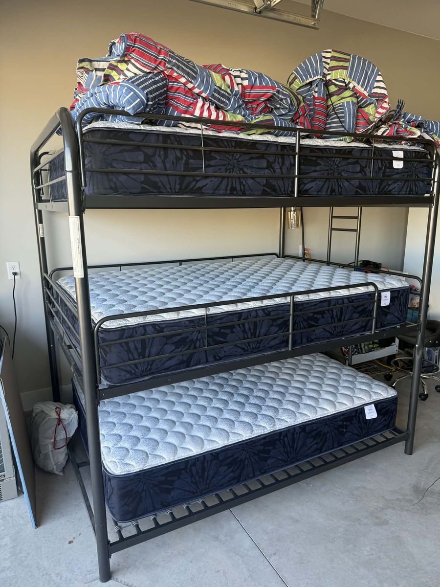 Triple full size bunk bed