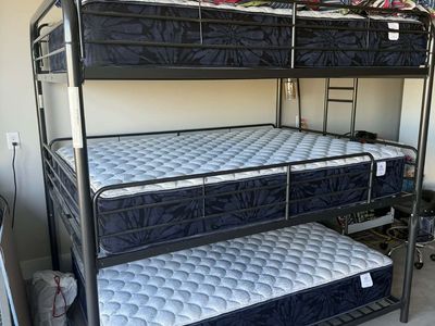 Triple full size bunk bed