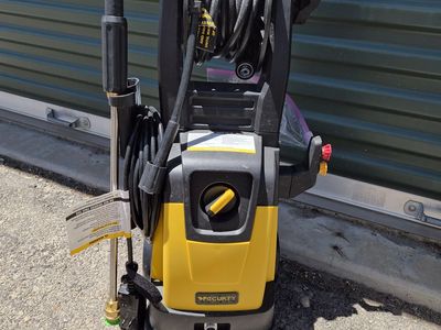 CUKTY Electric Pressure Washer - High-Power 2000 PSI, Hose Reel, Detergent Tank, Wheels