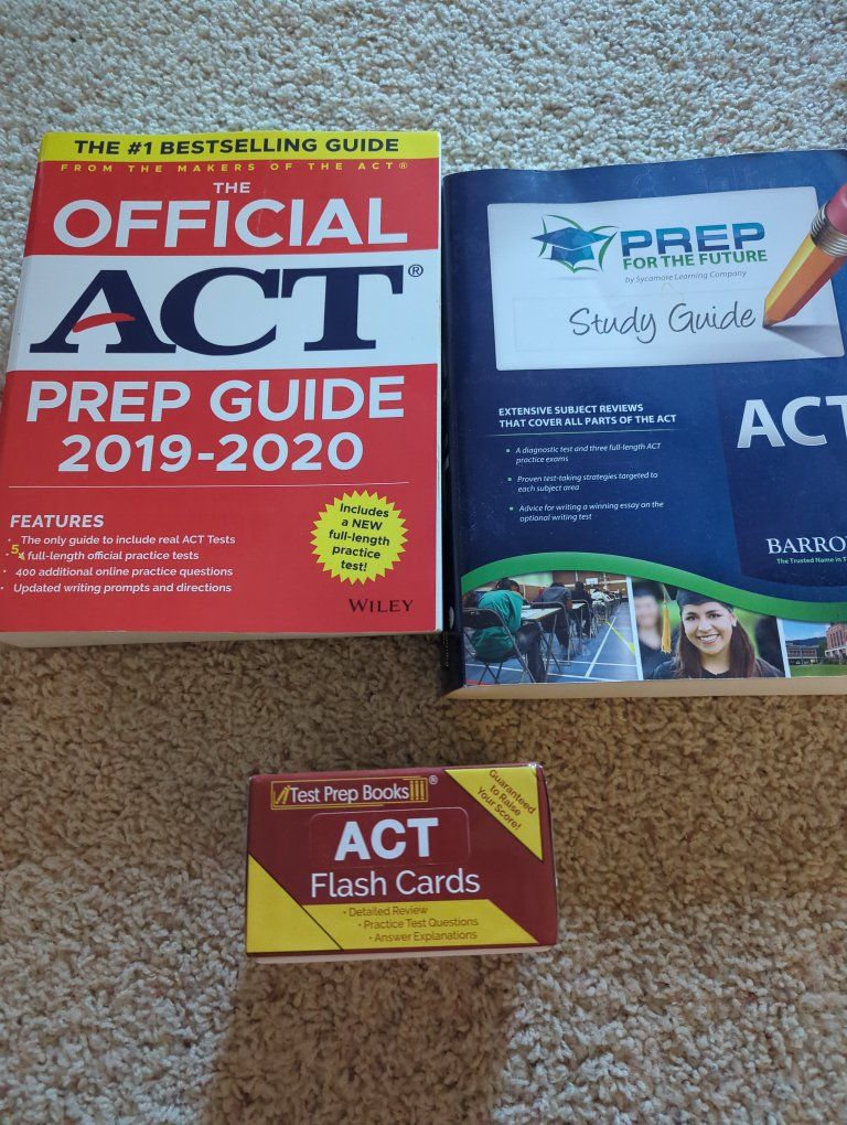 ACT Test Prep Bundle: Official ACT prep guide, Prep for the Future Study Guide, & Flash Cards