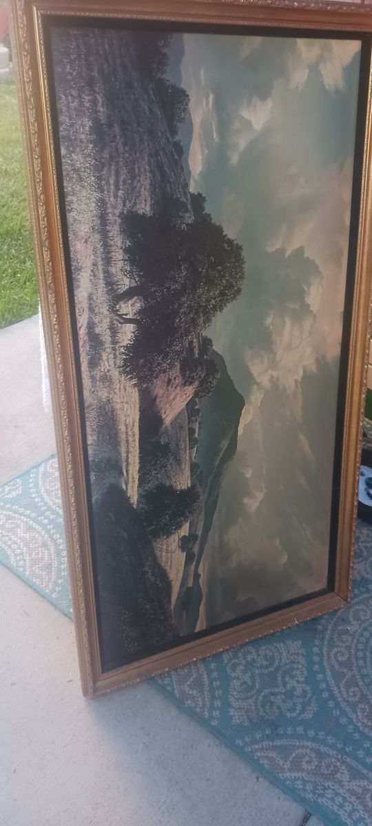 Old painting in frame
