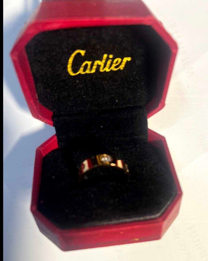 Cartier Pink Gold 8P Diamond Mini Love Ring 
Excel