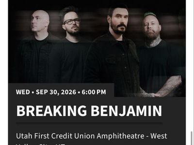 1 extra GA Breaking Benjamin ticket