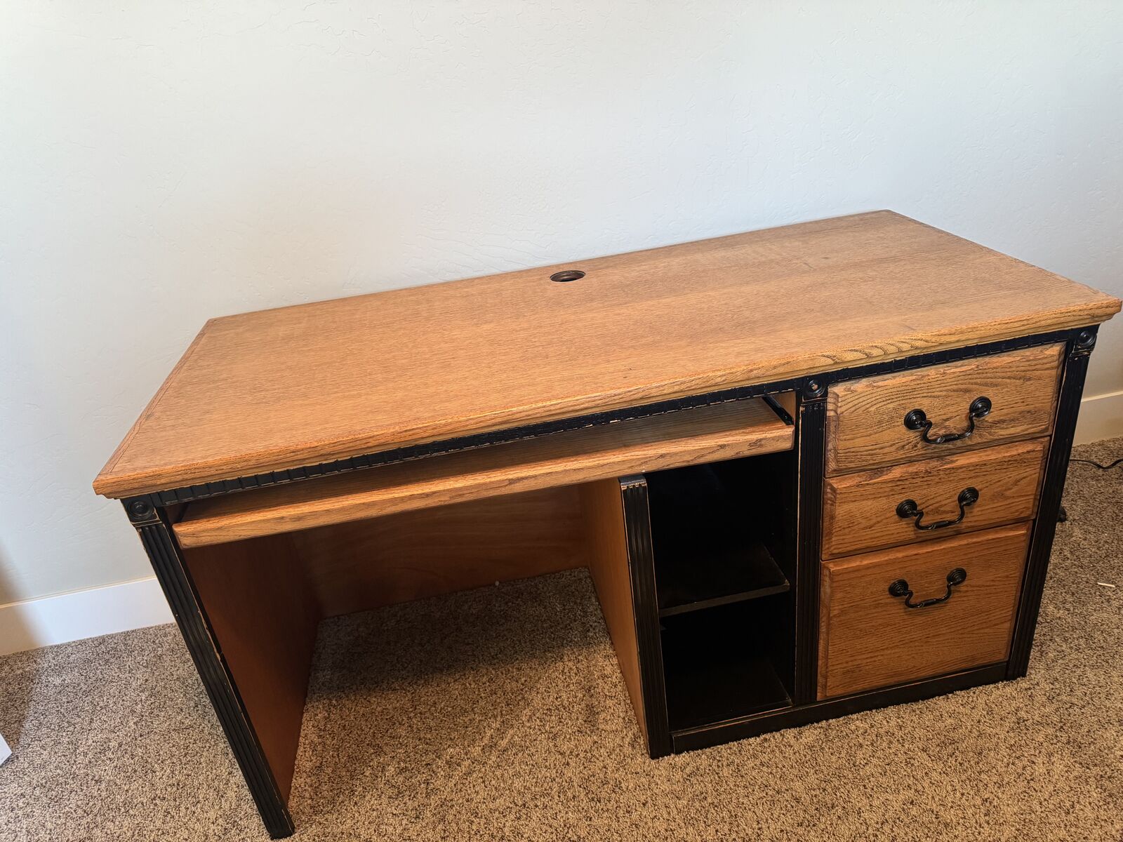 Solid wood desk