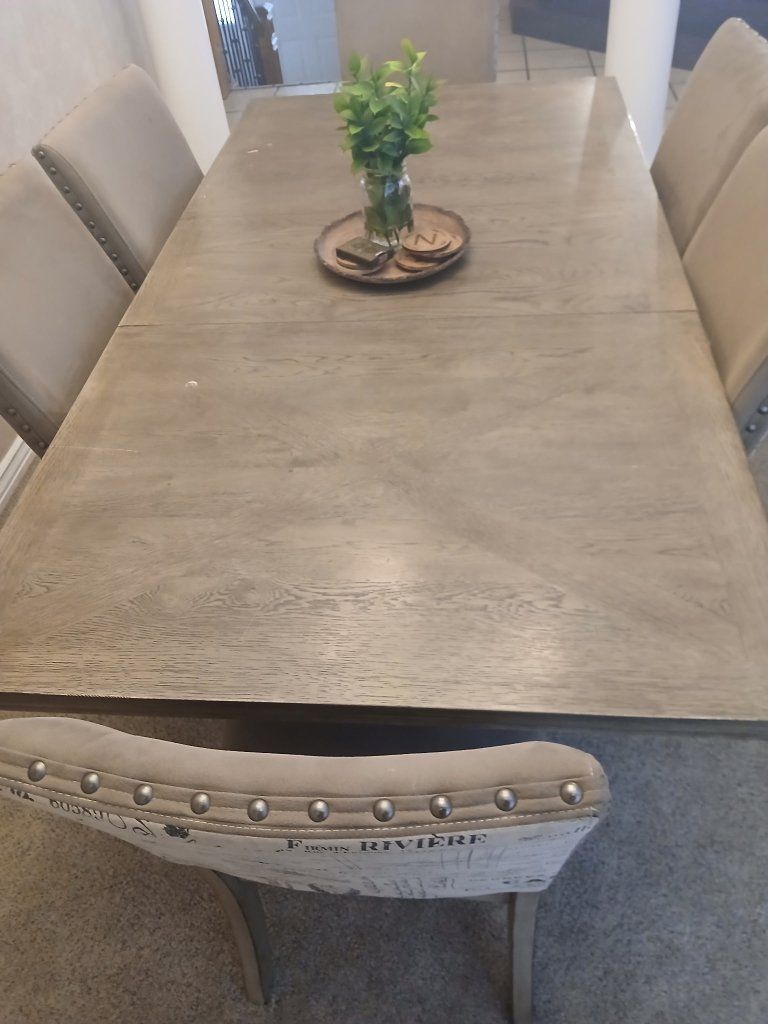 Dining table and chairs