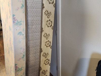 2 twin mattress and 1 twin box spring