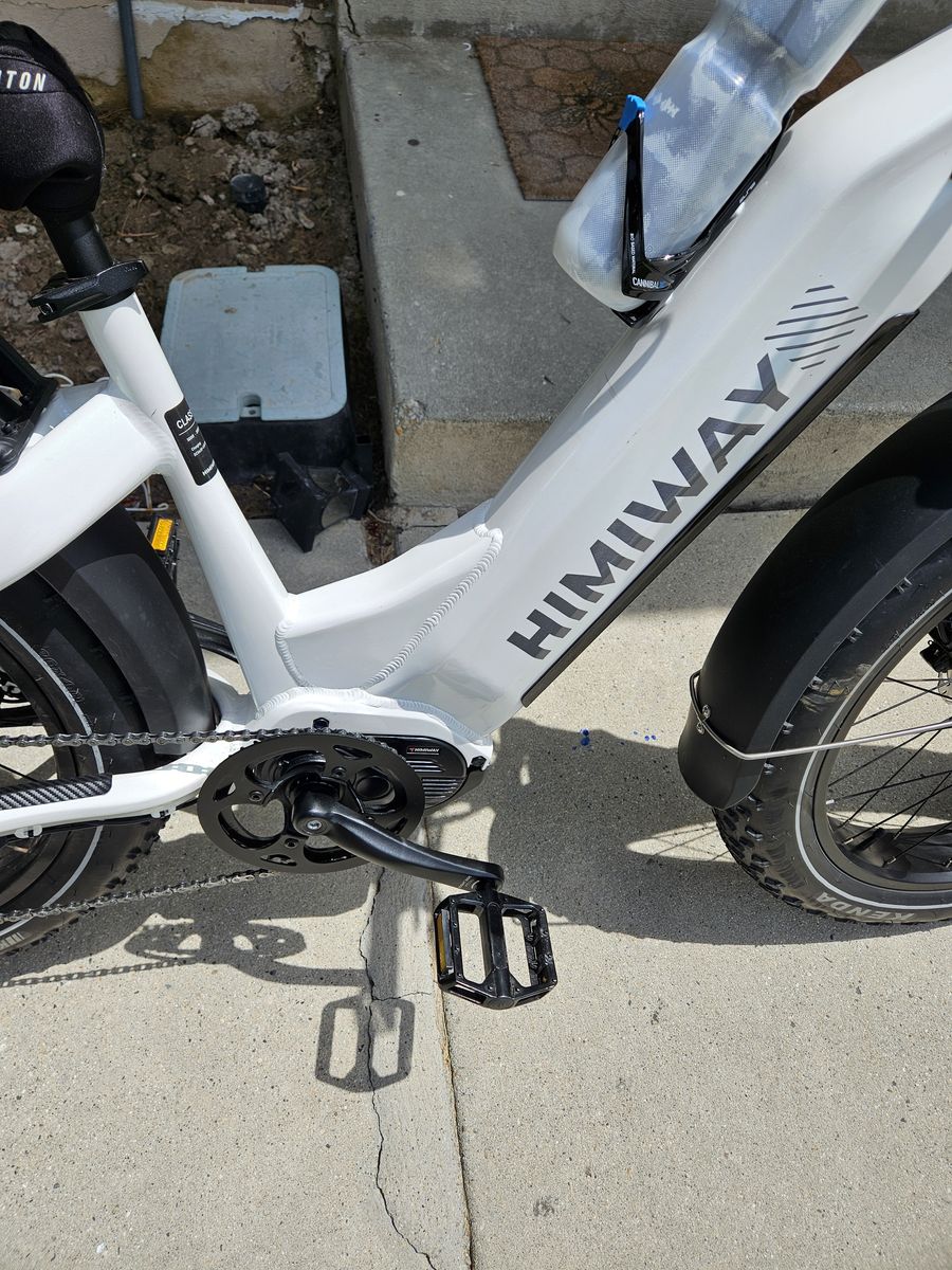 Himiway D5 PRO Center Drive stepthru Ebike White with Himiway shock seat O.B.O