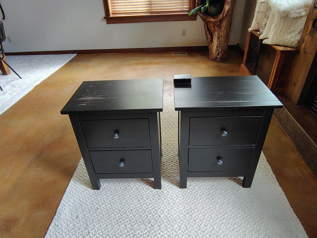 2 Ikea Hemnes Nightstands Bedside Tables - $50
