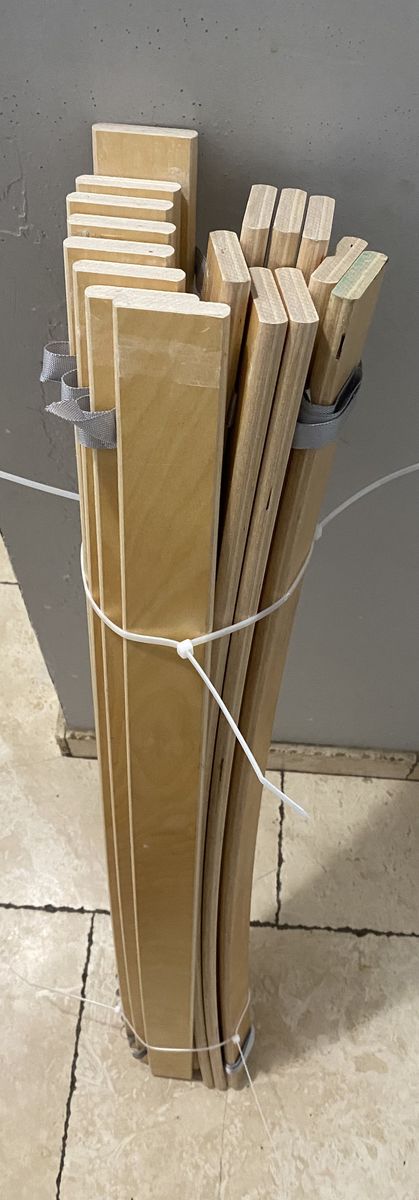 Used IKEA metal bed frame twin size adjustable to toddler.