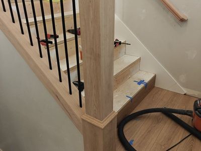 Custom Milled Wood Stair Newel Posts - Solid Hardwood for Staircase or Railing