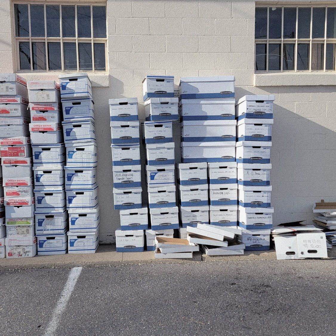 Banker boxes storage