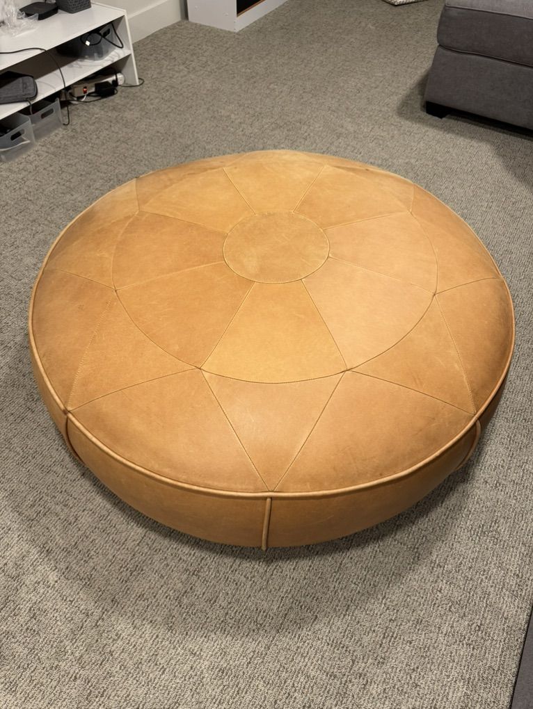 Article Leather Ottoman