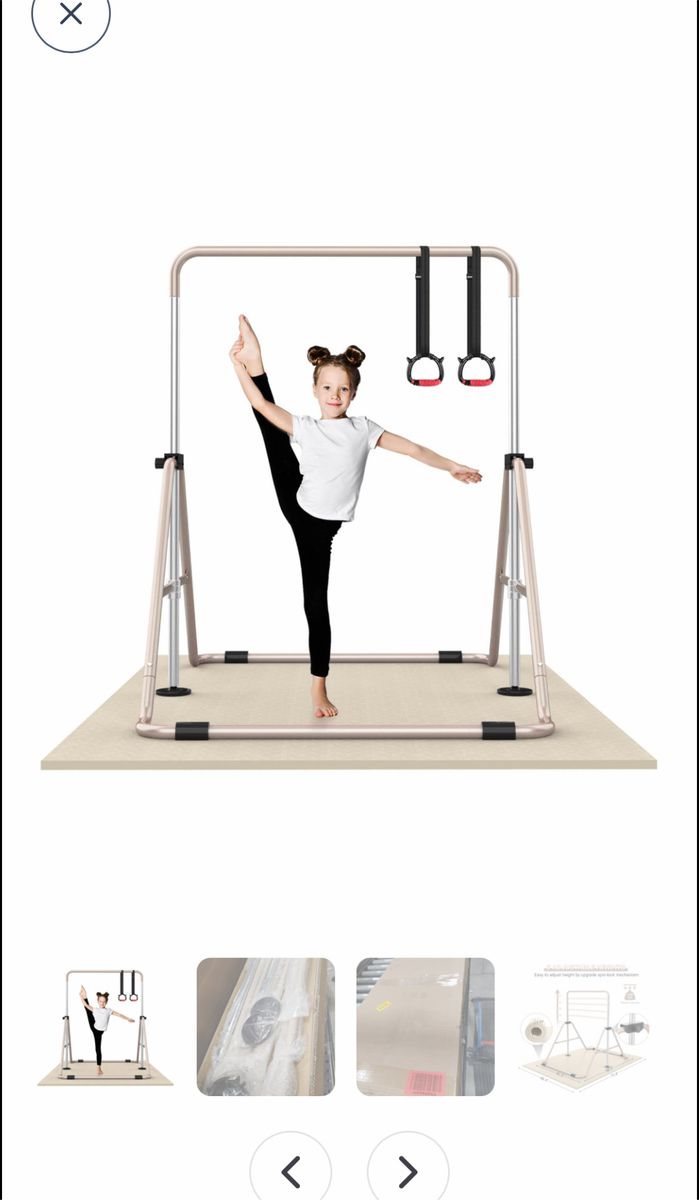 Foldable gym bar