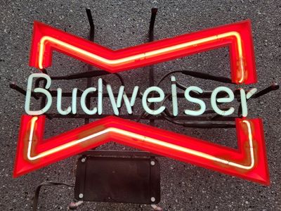 Vintage Budweiser Real Neon Sign
