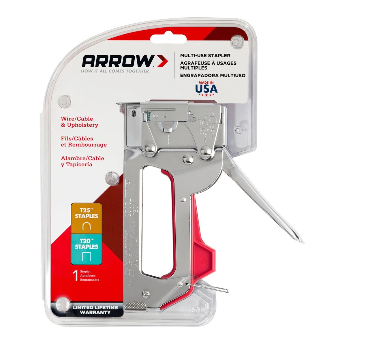 Arrow T2025 2-In-1 Staple Gun and Wire Tacker