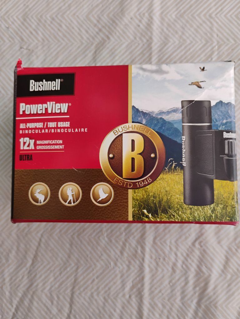 New Bushnell PowerView 12x25 Compact Binoculars 